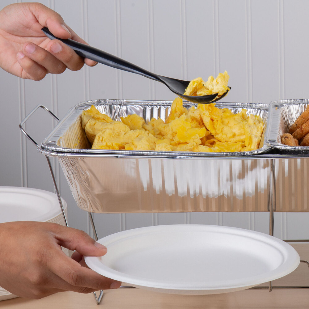 Choice 30 Piece Full Size Disposable Buffet Serving Set / Chafer Dish Kit with Serving Utensils