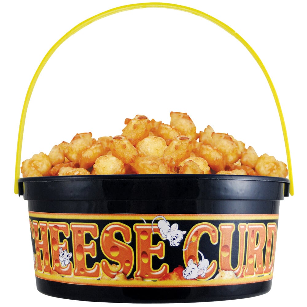 24 oz. Plastic Cheese Curd Bucket with Handle 200/Case