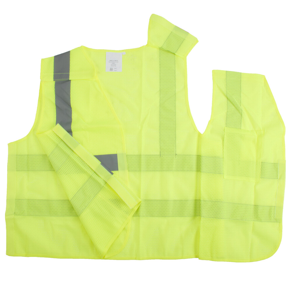 Lime Class 2 High Visibility 5 Point Breakaway Safety Vest Large
