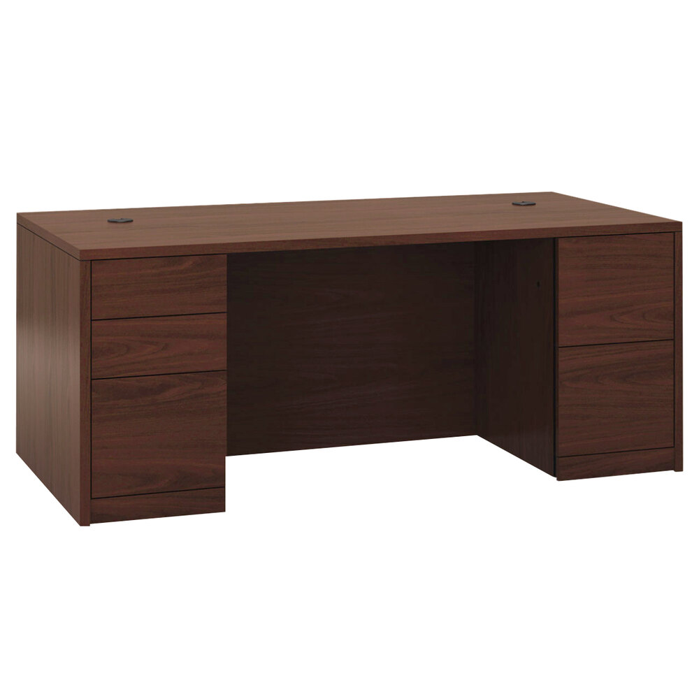 HON 105890NN 10500 Series 72" x 36" x 29 1/2" Mahogany Laminate Full
