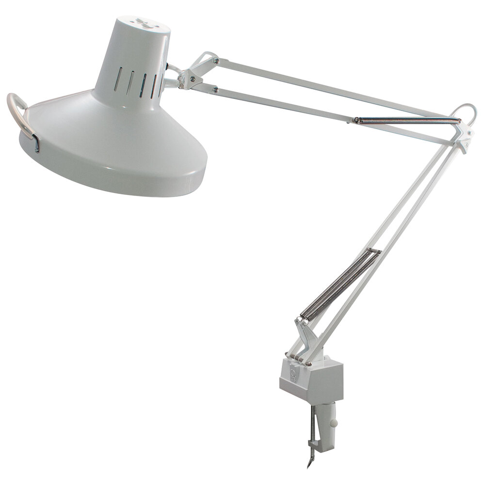 Ledu L445WT White Metal ThreeWay Incandescent / Fluorescent ClampOn