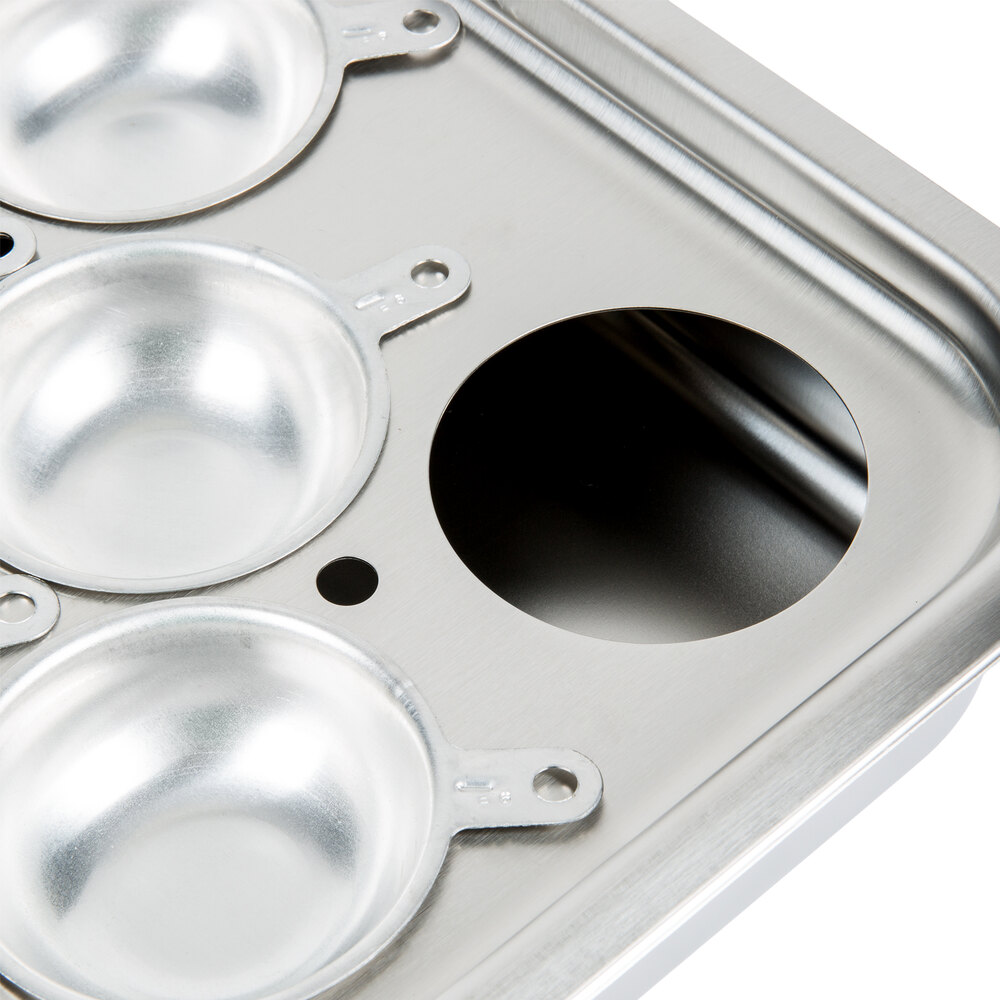 Vollrath 75070 Half Size 8 Cup Stainless Steel Egg Poacher / Juice