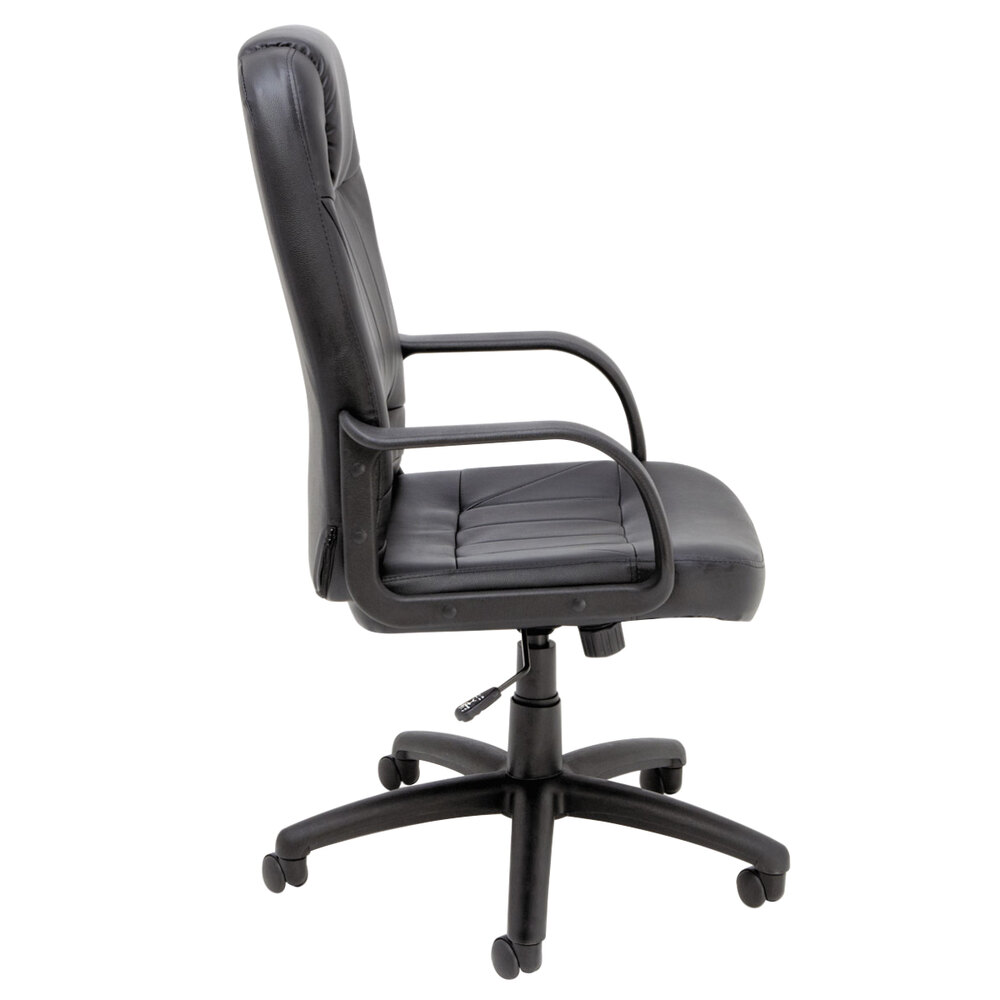 Alera ALESP41LS10B Sparis Series HighBack Black Leather Executive Swivel / Tilt Office Chair
