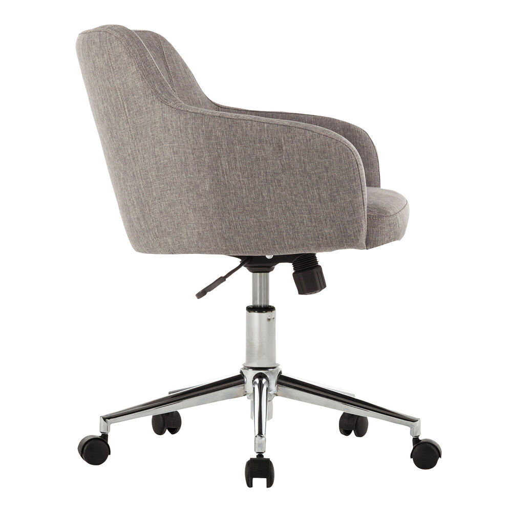 Alera ALECS4251 Captain Series Mid-Back Gray Tweed Office Chair