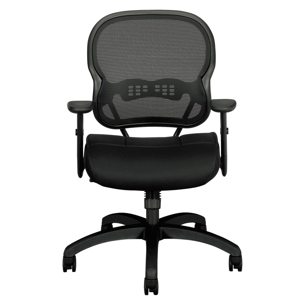 HON VL712MM10 Basyx VL712 Series MidBack Black Mesh Office Chair
