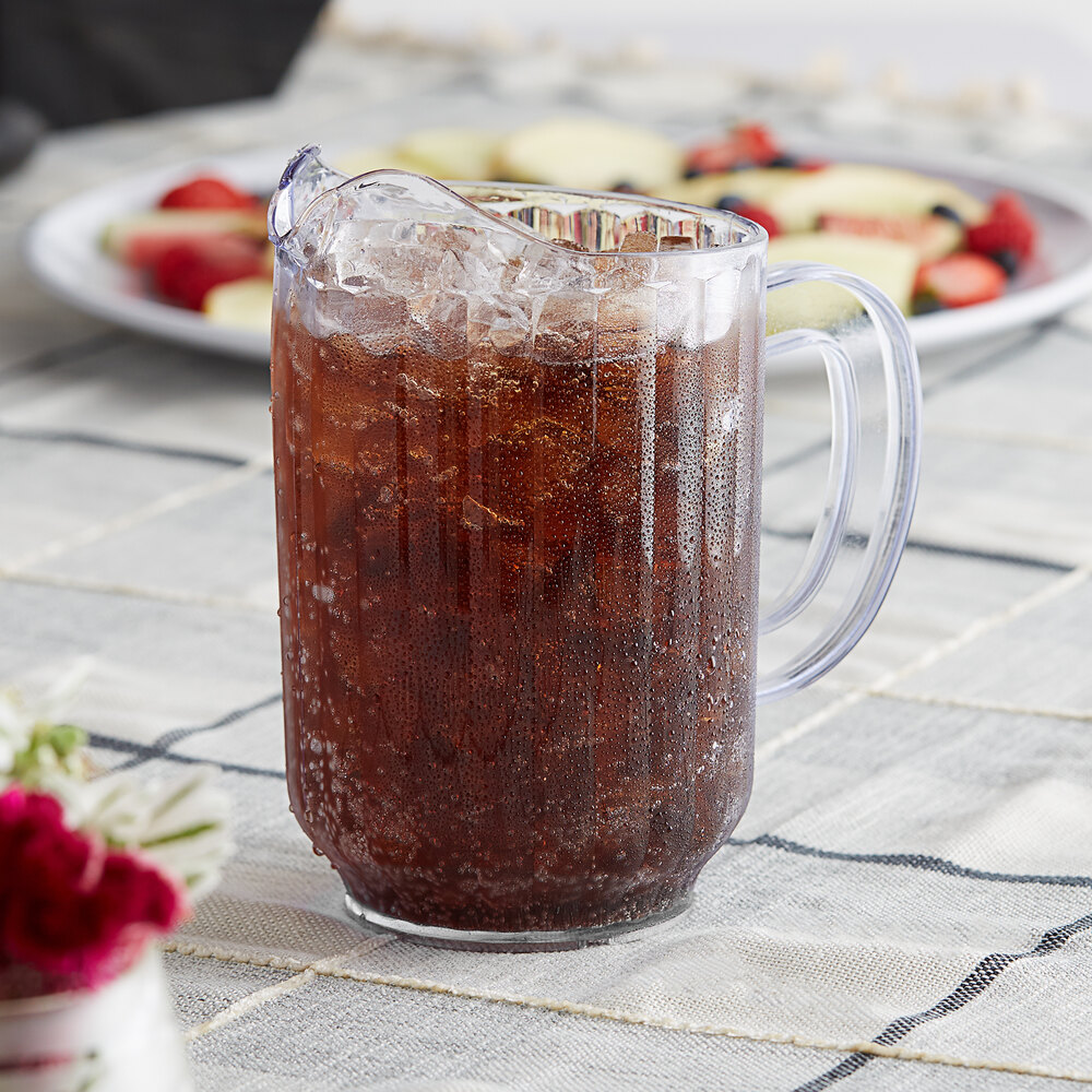 Choice 60 oz. Clear SAN Plastic Beverage Pitcher