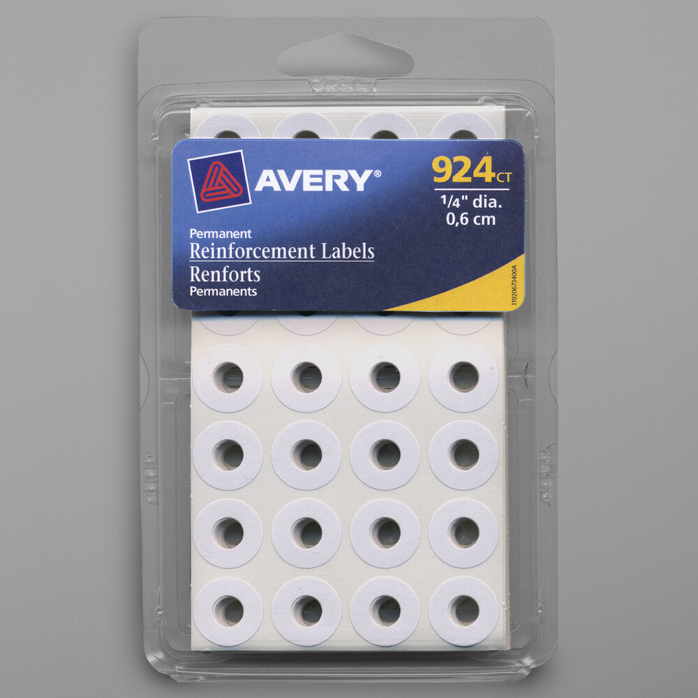 Avery 06734 1/4" White Round SelfAdhesive Reinforcement Labels 560/Pack