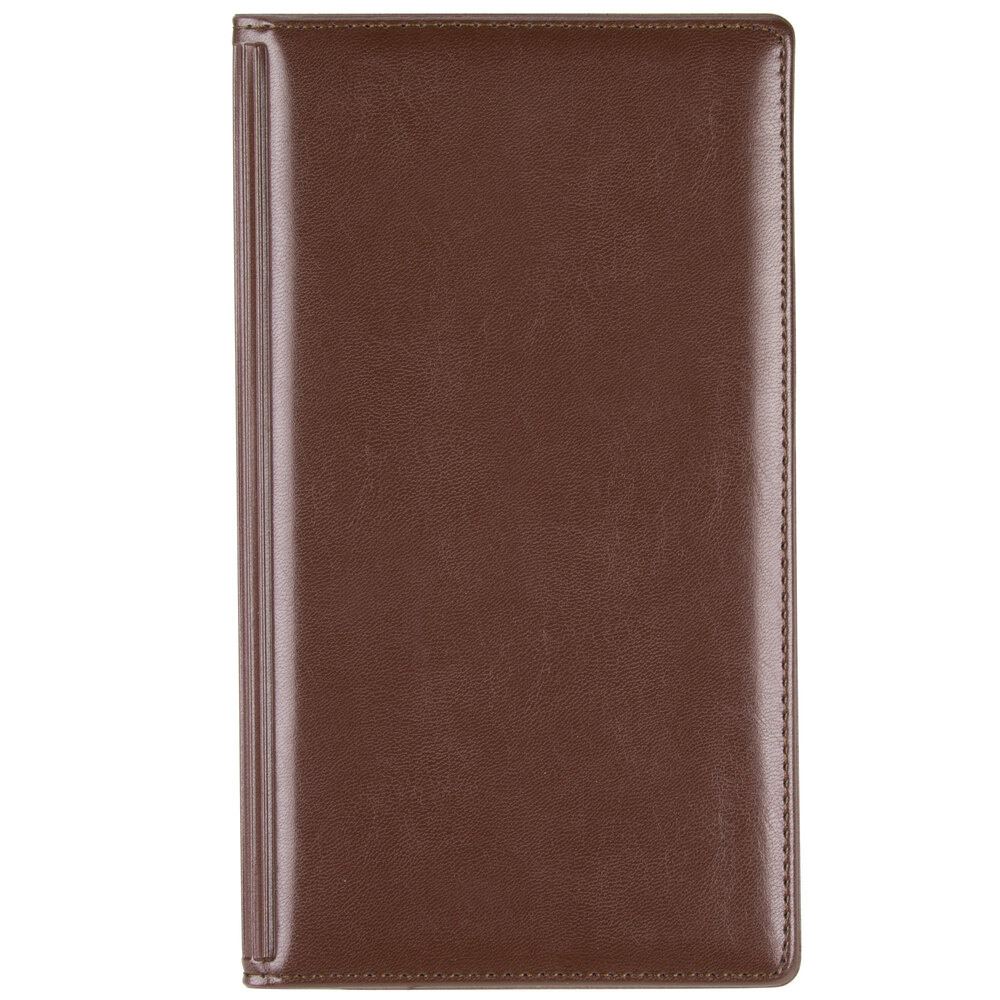 5" x 9" Brown Vinyl Guest Check Presenter / Server Book