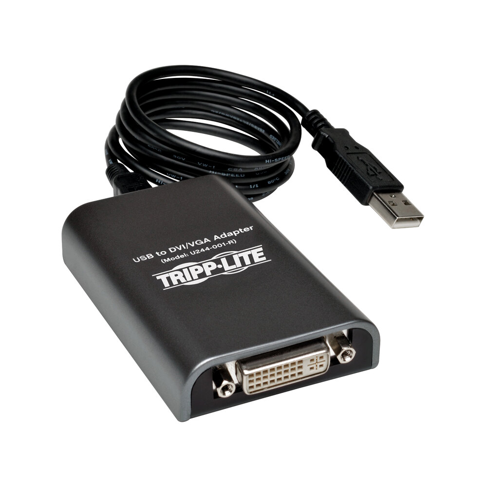 Tripp Lite U244001R 4" Black USB to DVI Video Display Adapter