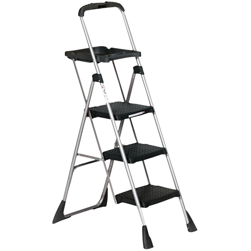 Cosco 11880PBLW1 Max Steel 3Step Folding Step Ladder with Work Platform