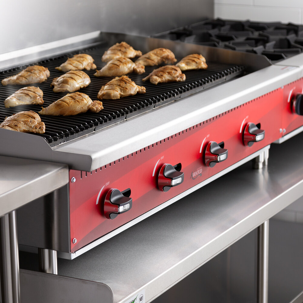 Avantco AG48RC 48" Gas Countertop Radiant Charbroiler - 140,000 BTU