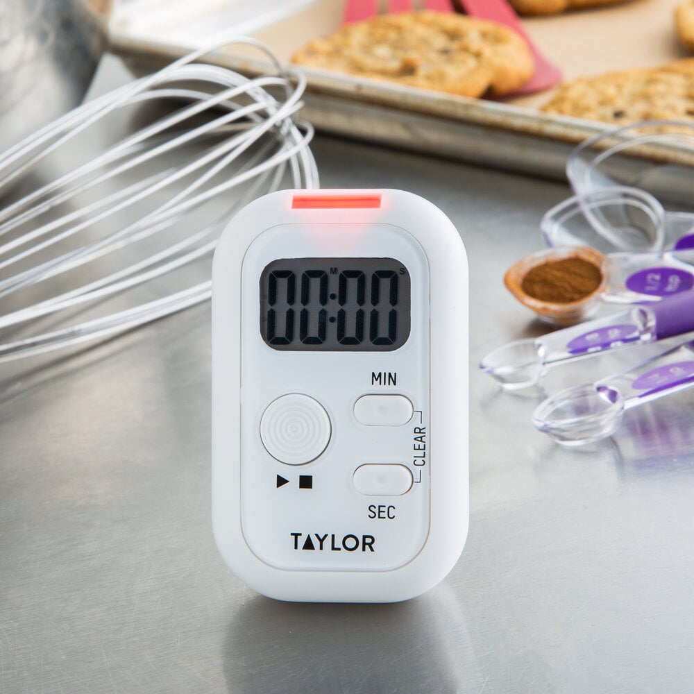 Taylor 5879 Digital 100 Minute Kitchen Timer with Flashing Light and