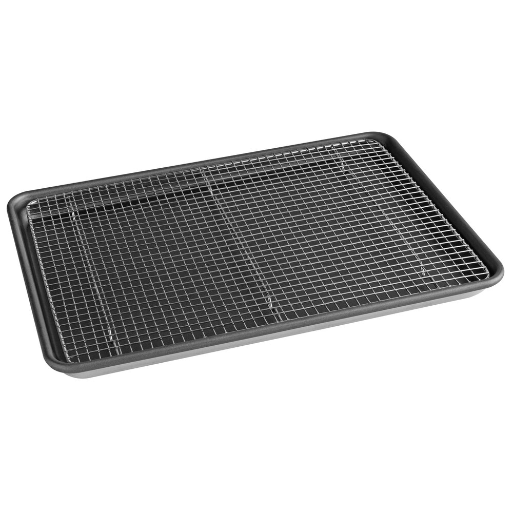 Half Size 18 Gauge NonStick 18" x 13" Wire in Rim Aluminum Sheet Pan