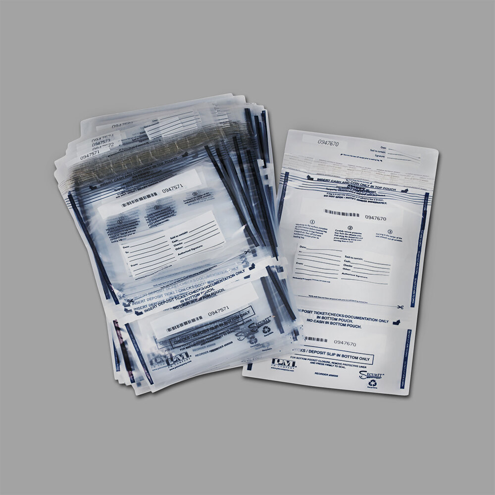 PM Company 58008 Clear Plastic Deposit Bags 100/Pack