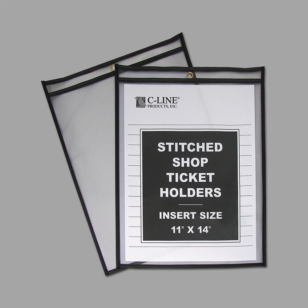 CLine 46114 11" x 14" Double Sided Clear Stitched Shop