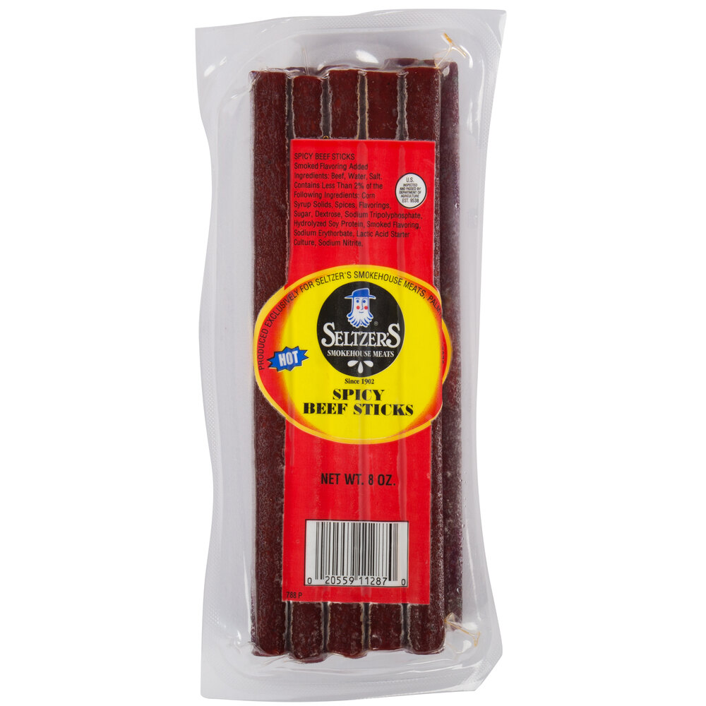 Seltzer's Lebanon Bologna 8 oz. Spicy Beef Snack Sticks