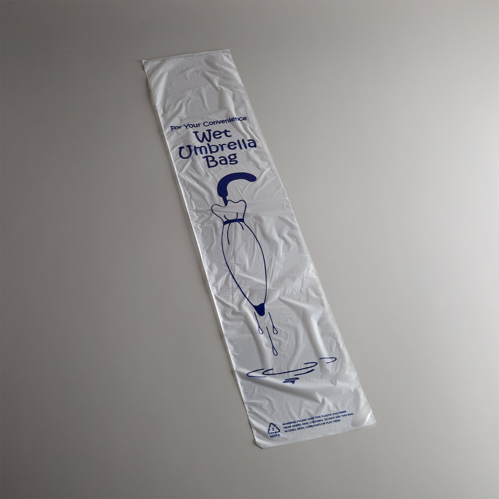 7" x 35" Long Printed Wet Umbrella Bag 1000/Case