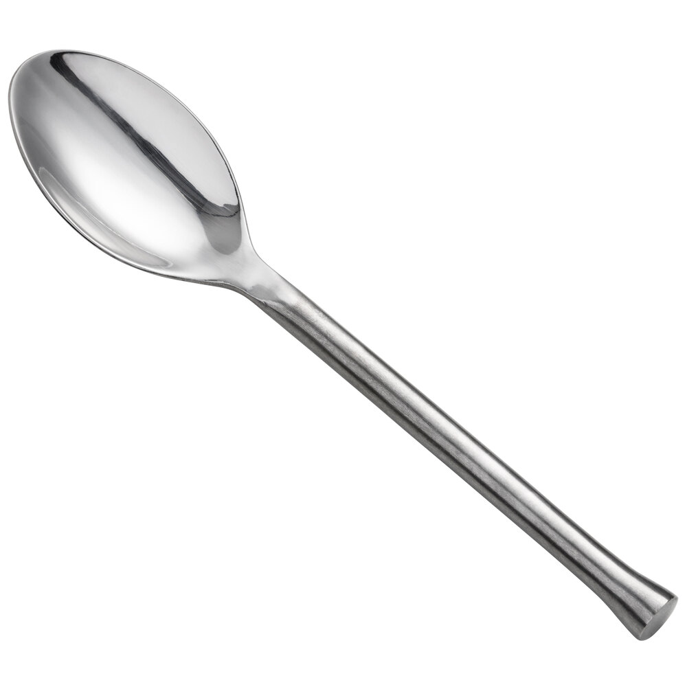 Oneida B582SDEF Wyatt 7" 18/0 Stainless Steel Heavy Weight Oval Bowl Soup / Dessert Spoon 12/Case