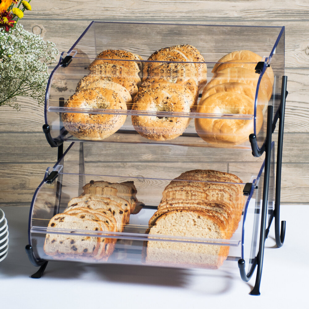 cal-mil-1280-2-two-tier-black-wire-pastry-display-15-1-2-x-17-3-4-x