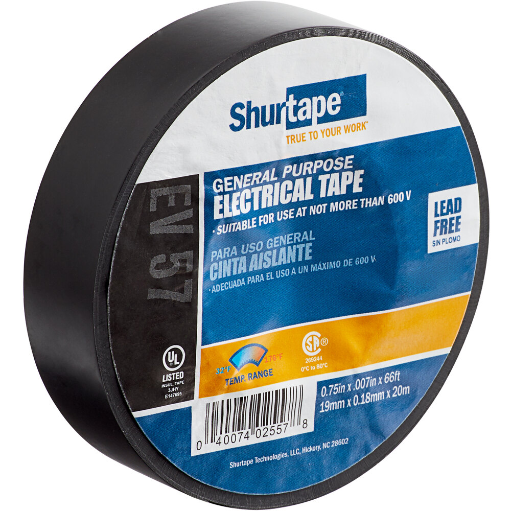 Black Electrical Tape 3/4" x 66'