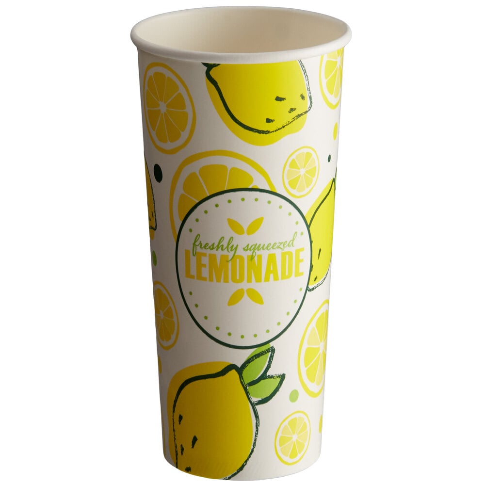 Carnival King 32 oz. Poly Paper Lemonade Cup 500/Case
