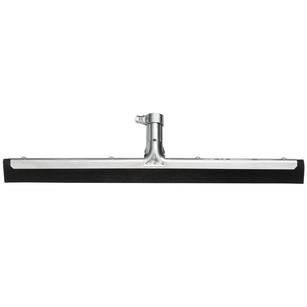 Metal squeegee frame holding a double foam rubber floor squeegee