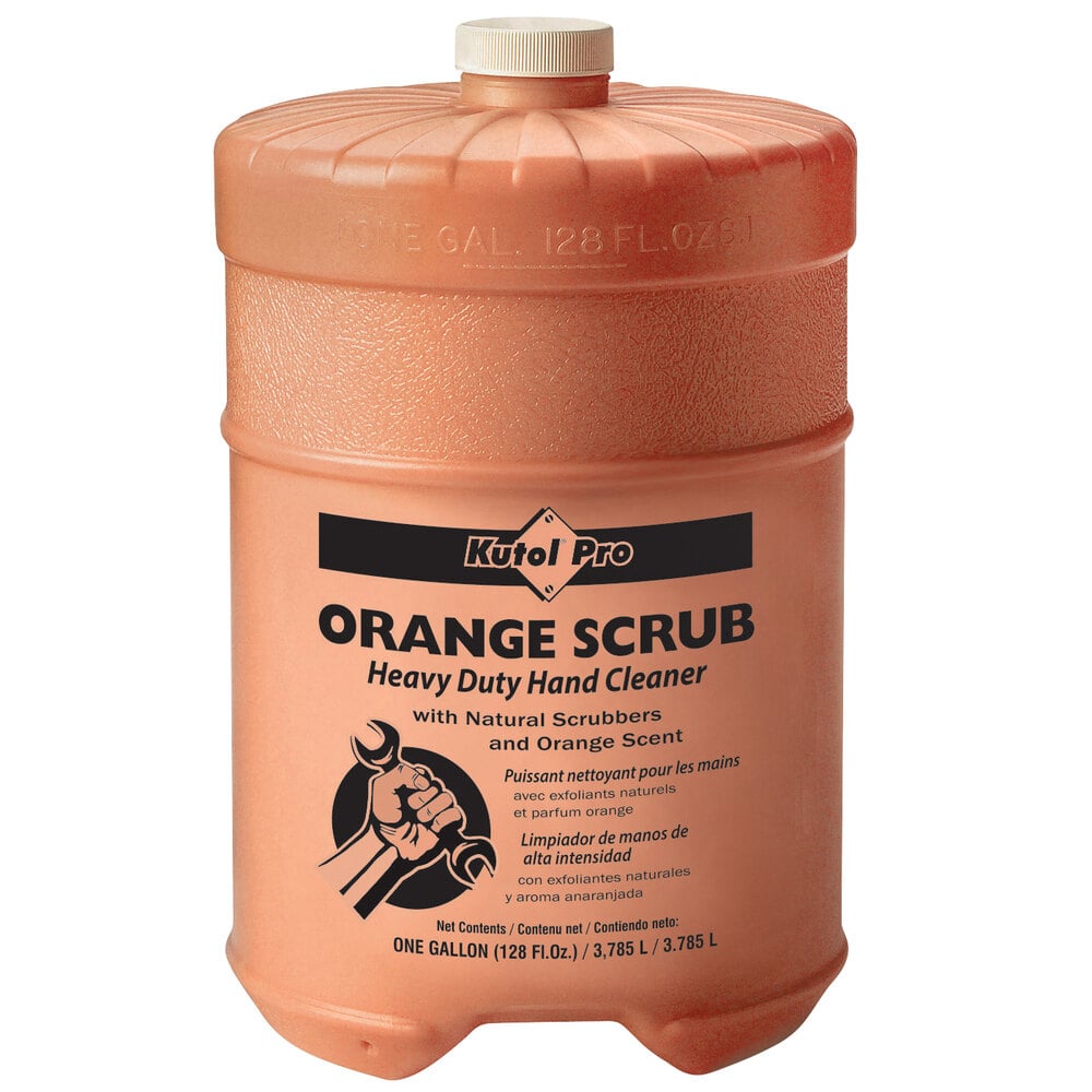 Kutol Pro 4907 Orange Scrub HeavyDuty Hand Soap, 1 Flat Top Gallon 4