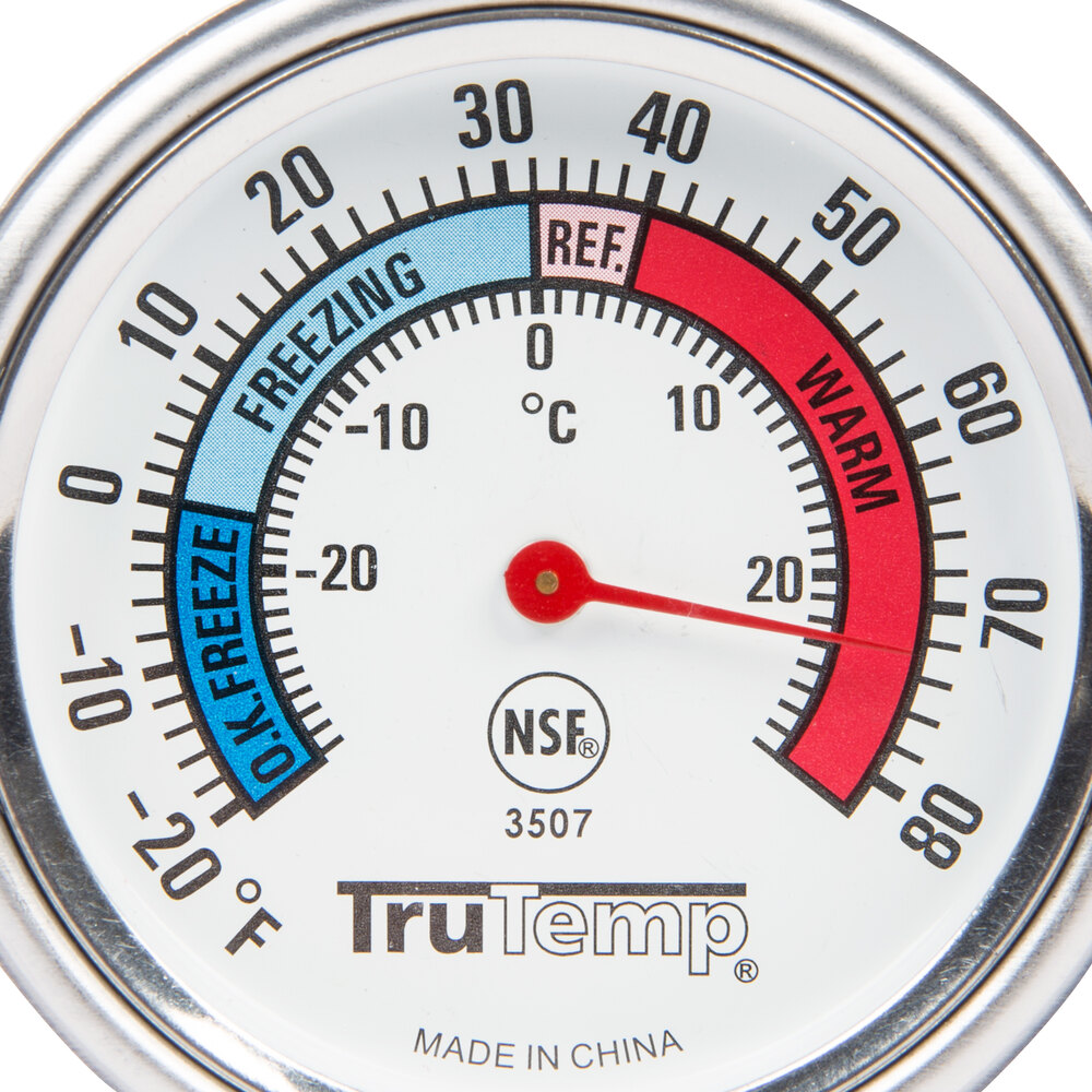 Taylor 3507 TruTemp 2" Freezer or Refrigerator Thermometer Dial