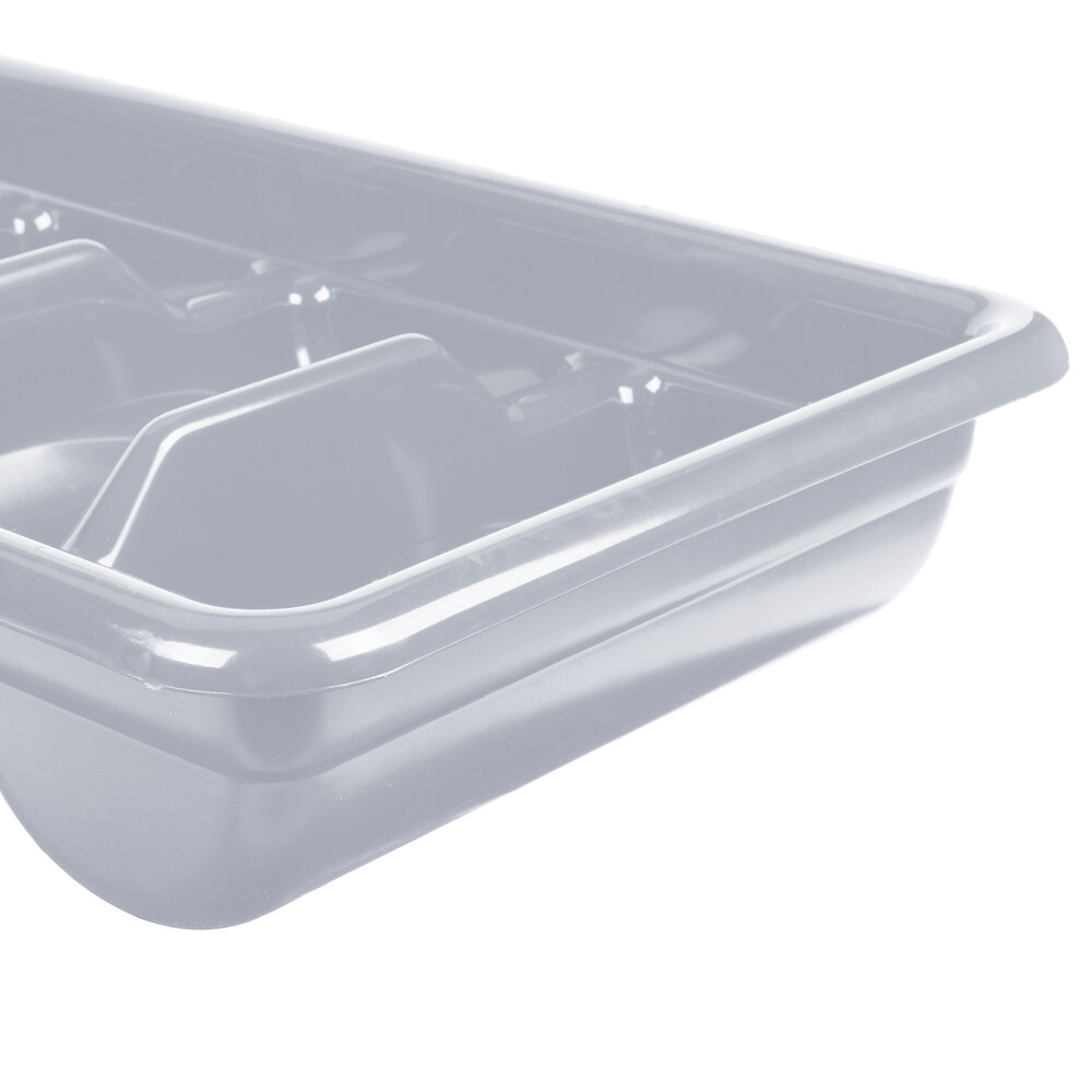 Cambro 1120CBP180 Light Gray 4 Compartment Cutlery Box 11" x 20"