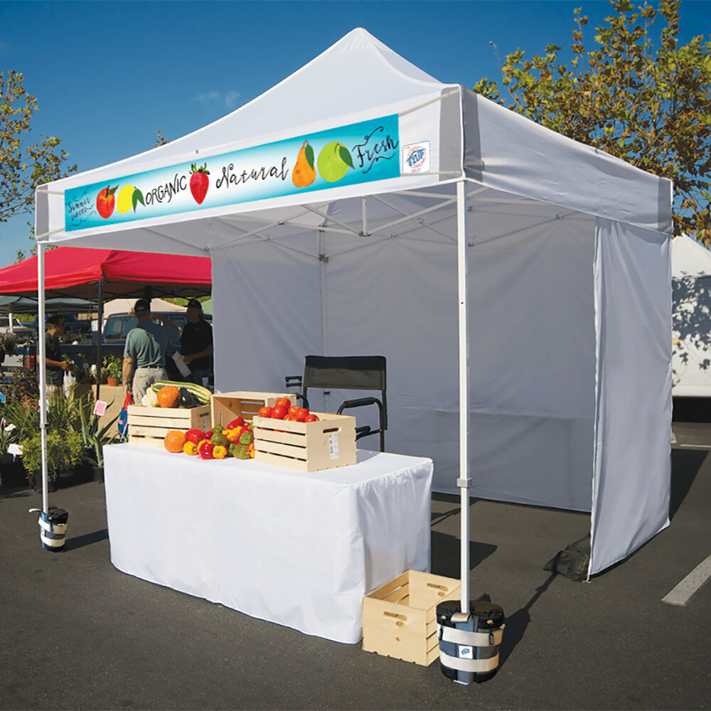 EZ Up ES100S910WHRCVP ES100S 10' x 10' White Canopy with White Frame