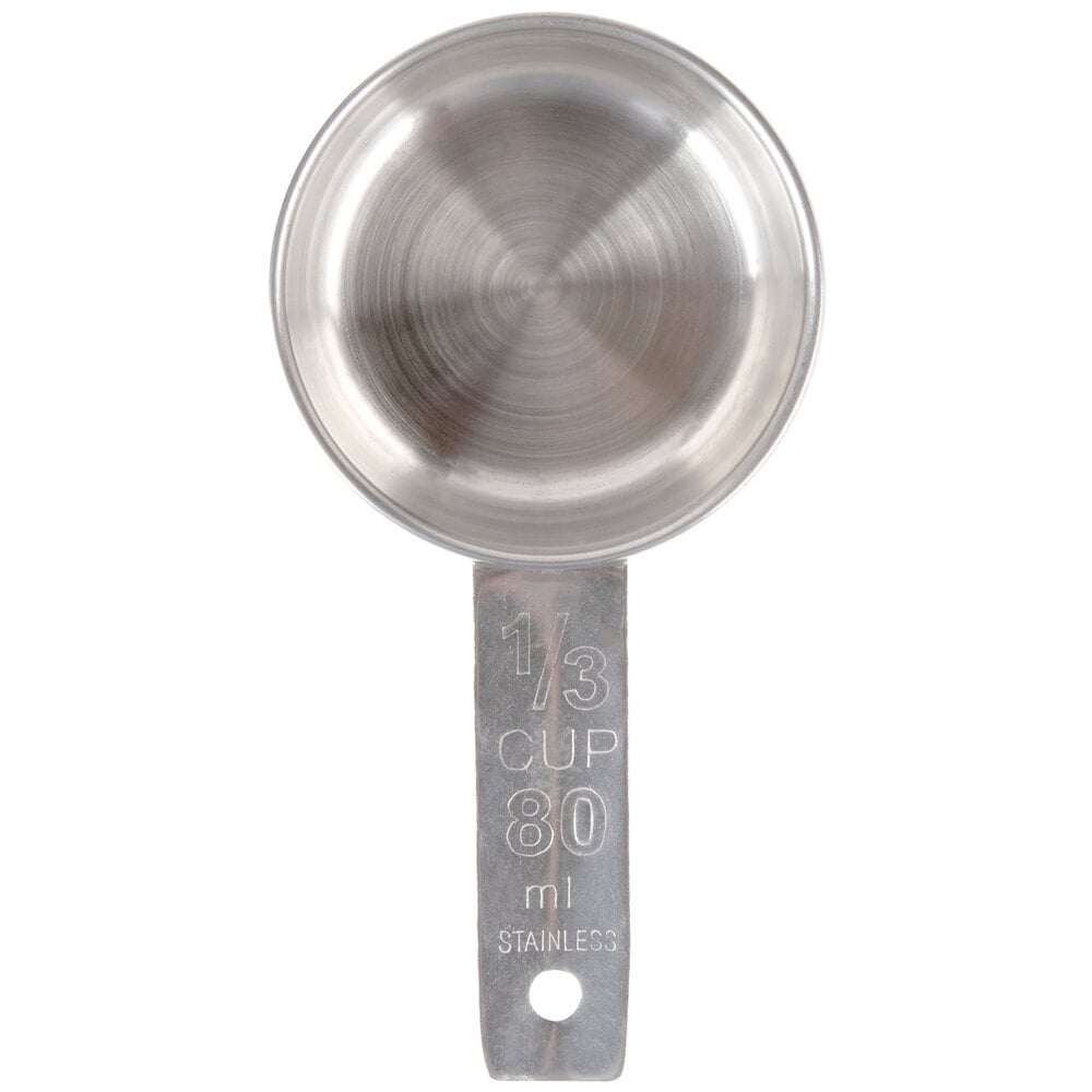 Tablecraft 724B 1/3 Cup Stainless Steel Measuring Cup