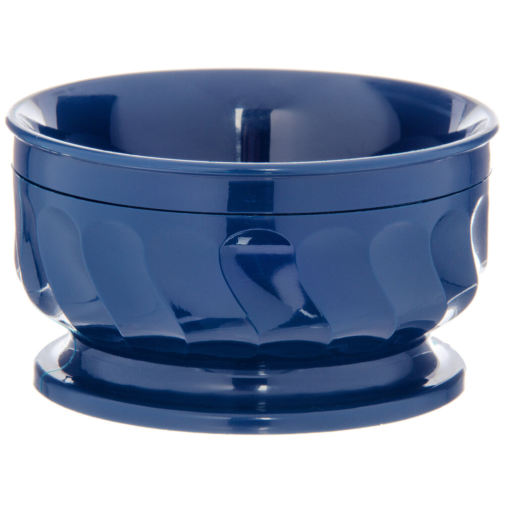 Dinex DX330050 Turnbury 9 oz. Dark Blue Insulated Bowl with Pedestal