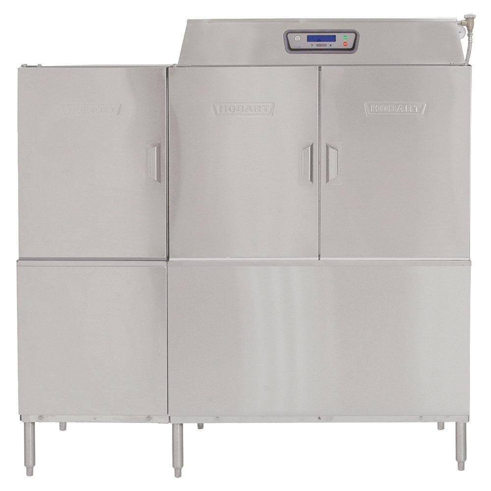 Hobart CLPS66ENBAS1 Conveyor High / Low Temperature Dishwasher with 30 kW Booster Heater and