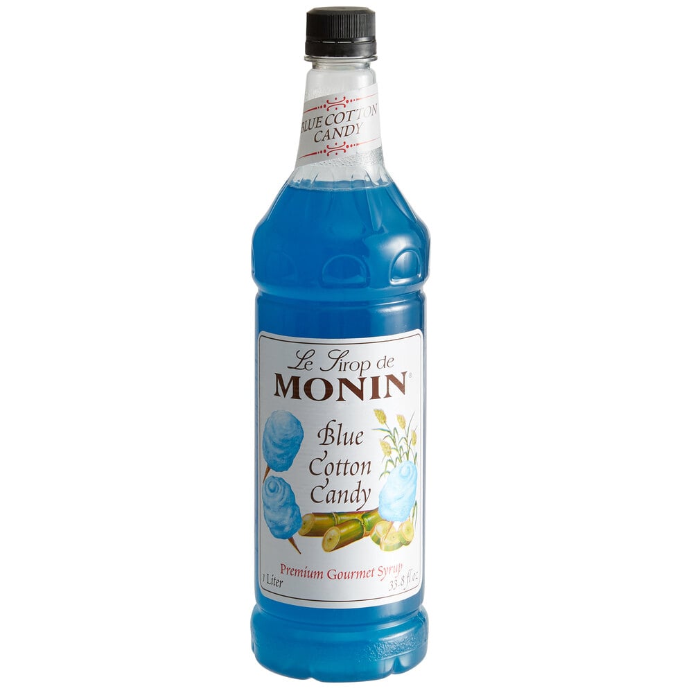 Monin 1 Liter Premium Blue Cotton Candy Flavoring Syrup