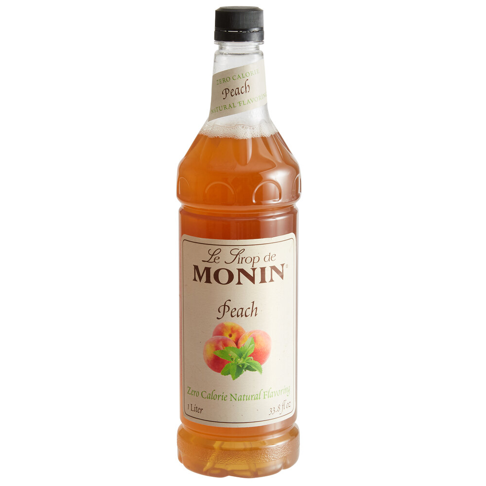Monin Premium Zero Calorie Peach Flavoring Syrup 1 Liter