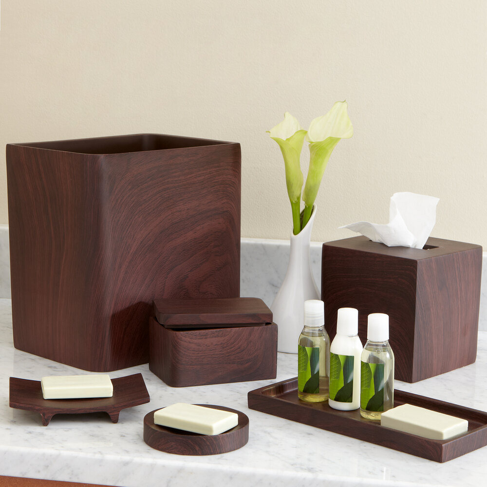 Hamilton Collection Wood Grain Resin Amenity Tray