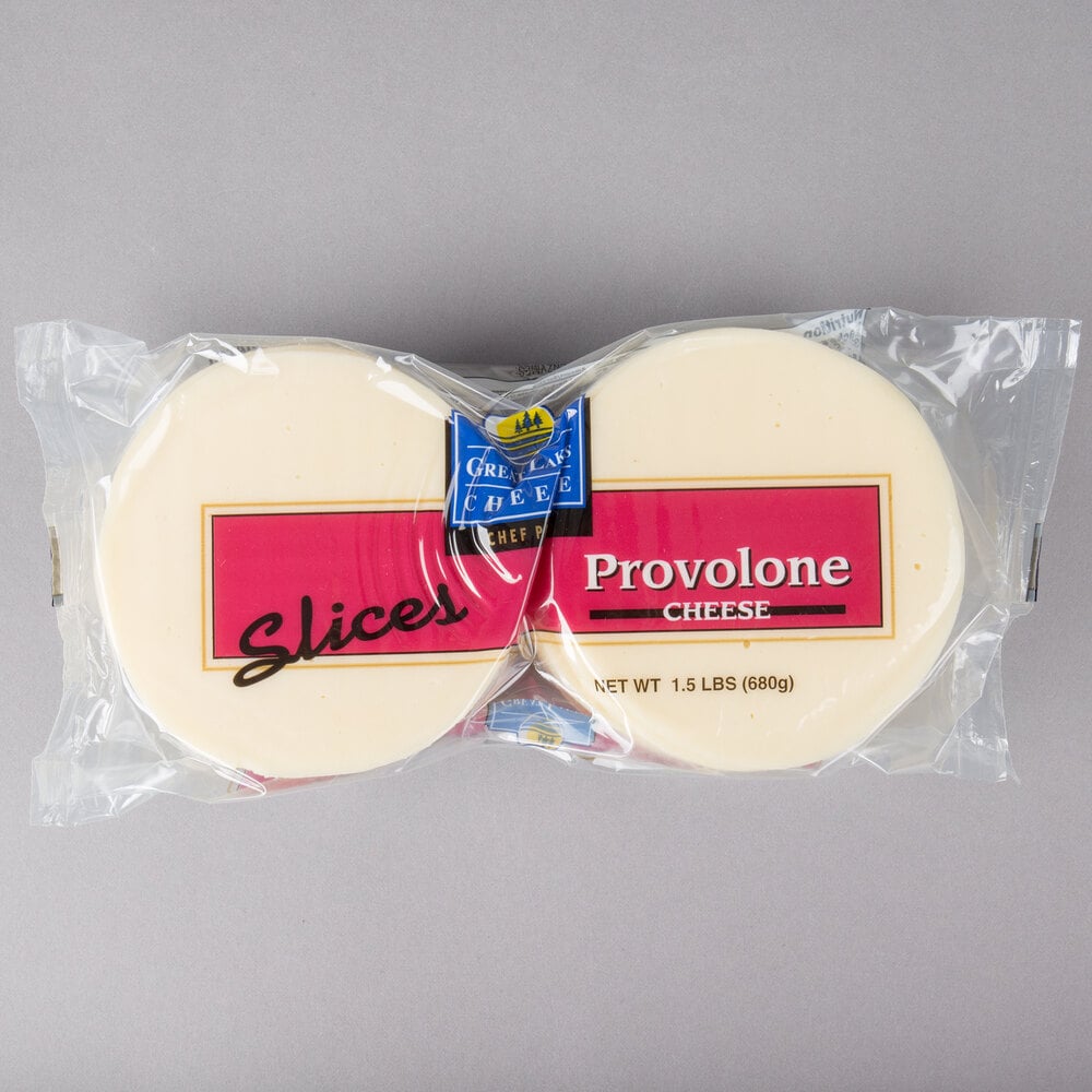 Great Lakes Cheese 1.5 lb. Provolone Cheese Slices 6/Case