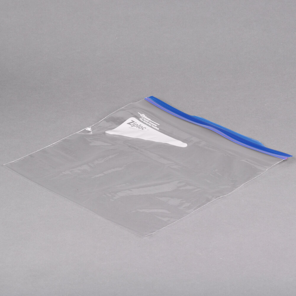 Ziploc® 682258 10 9/16" x 10 3/4" One Gallon Freezer Bag with Double