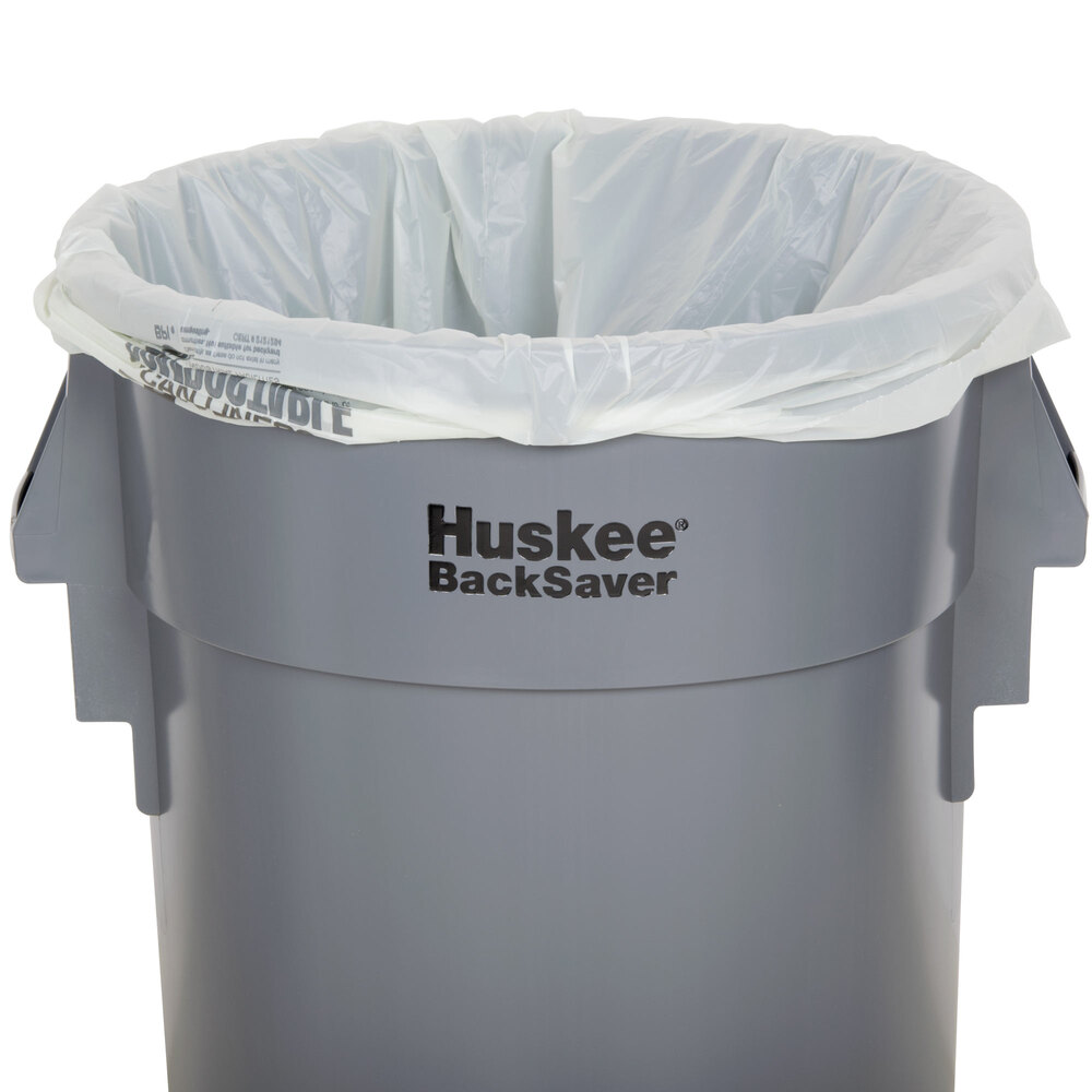 60 Gallon 38" X 58" Compostable Trash Can Liner 1 Mils 100/Case