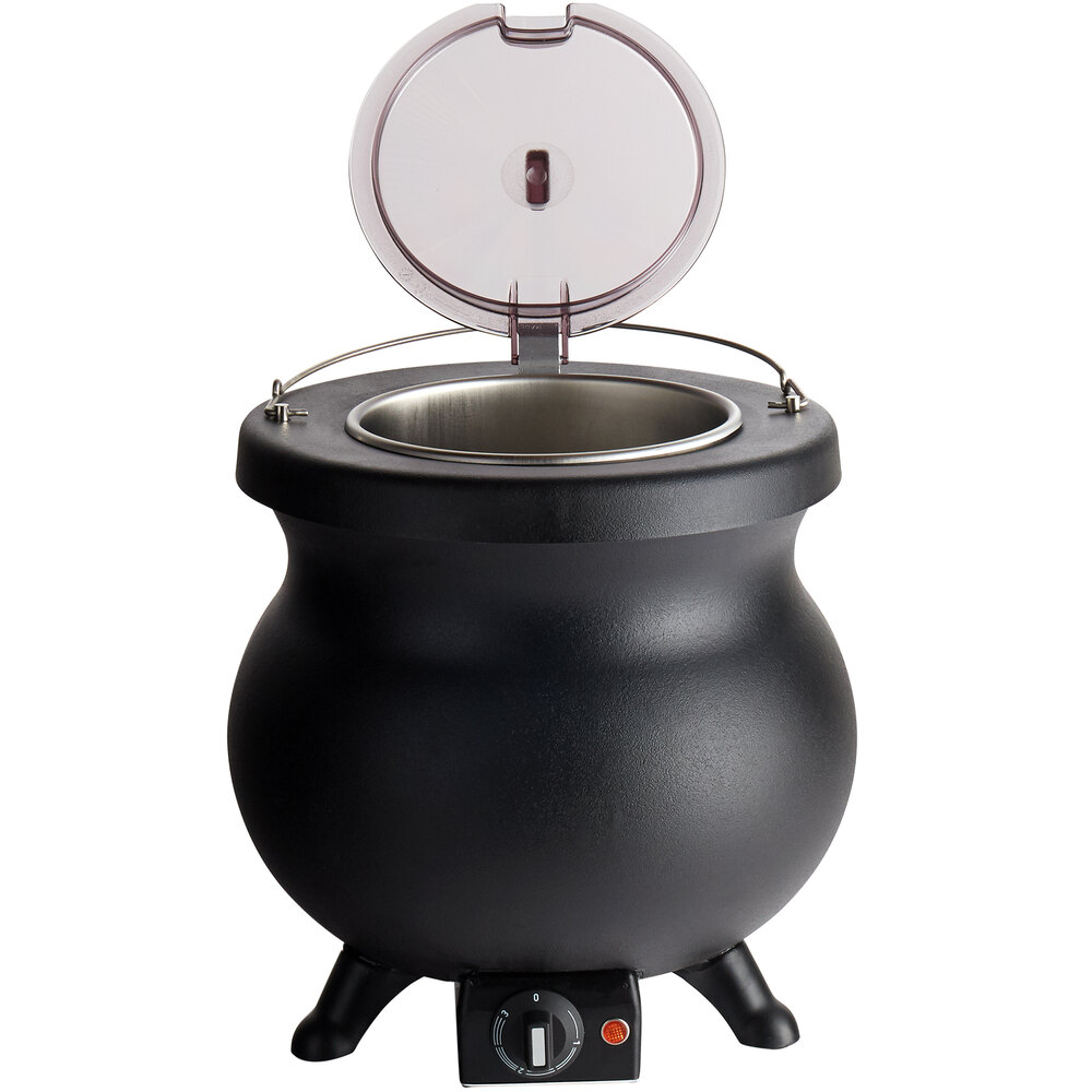 Tomlinson 8 Qt. Deluxe Frontier Kettle® Black Countertop Food / Soup