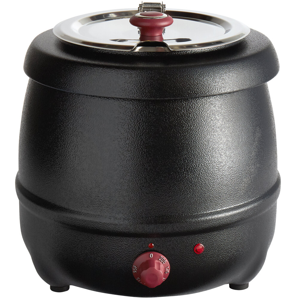 Tomlinson 10.5 Qt. Glenray® Premium Kettle Black Countertop Food / Soup