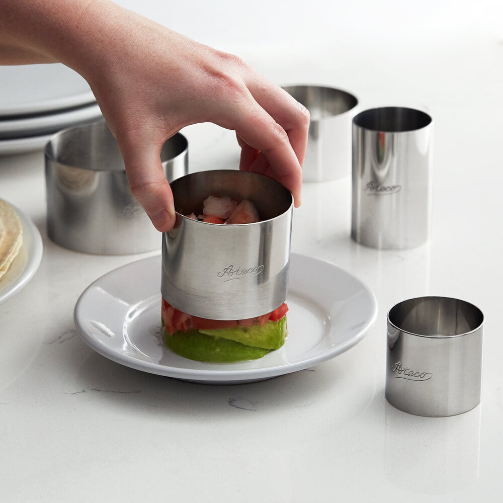 Ateco 5Piece Stainless Steel Round Ring Mold Set