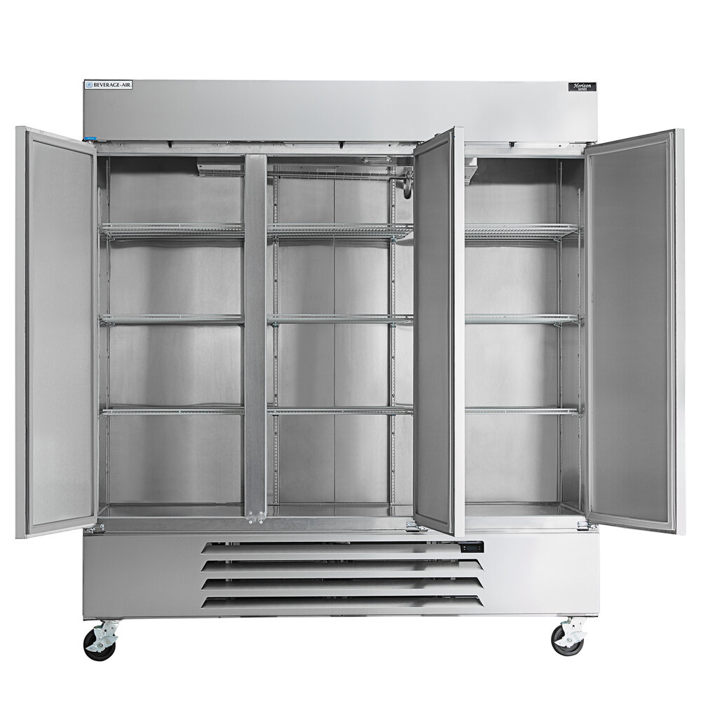 Beverage Air 3 Door Freezer, 75", Solid Doors staurantStore