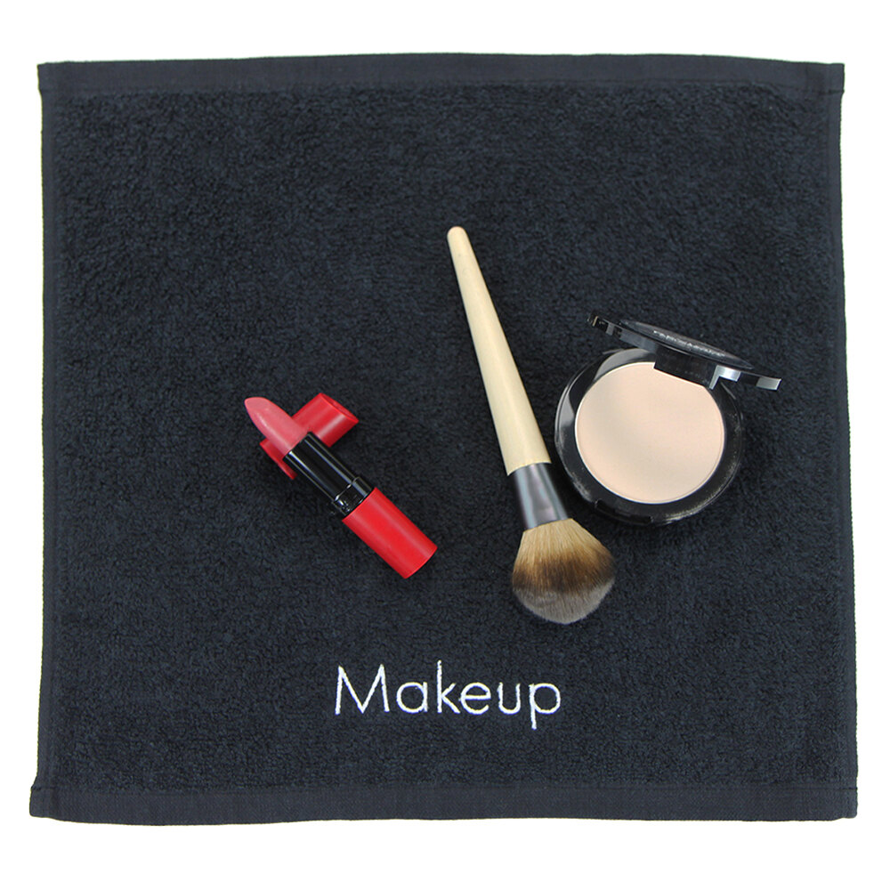 Black Makeup Washcloth 12 Pack 13" x 13"