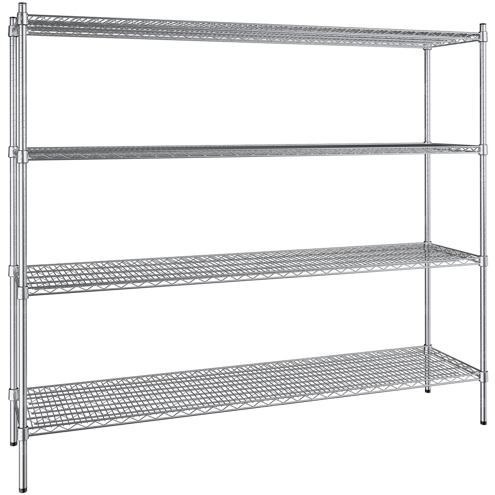 Regency 18" x 72" NSF Stainless Steel 4Shelf Kit with 64" Posts