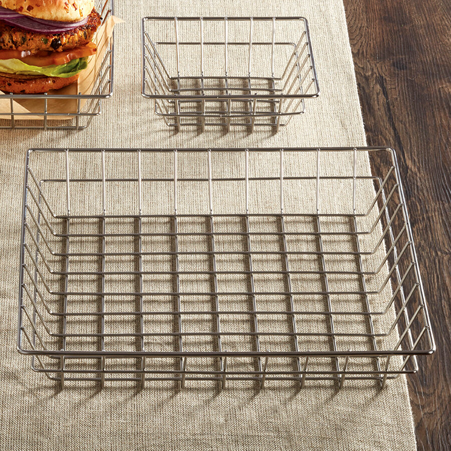American Metalcraft SQGS12 12" Stainless Steel Square Wire Basket