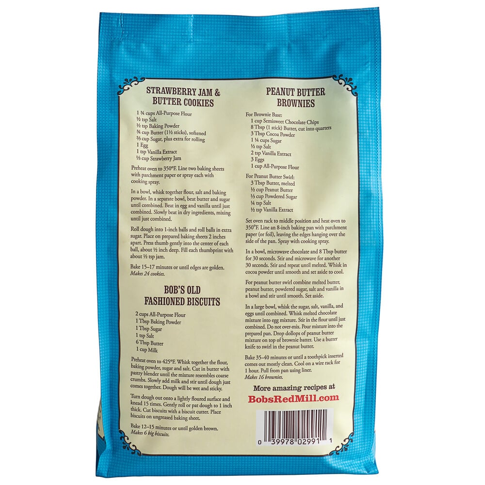 Bob's Red Mill 5 lb. Organic Unbleached All-Purpose Flour - 4/Case
