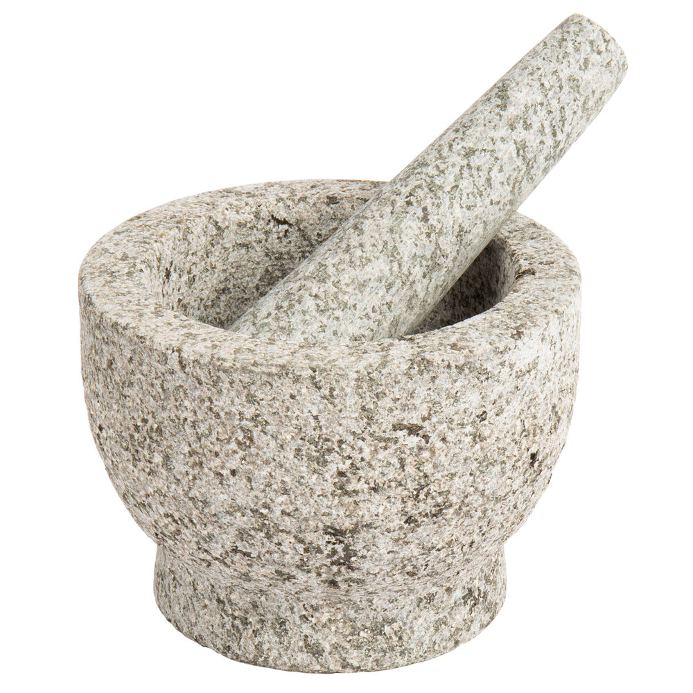 5 Granite Mortar And Pestle Set