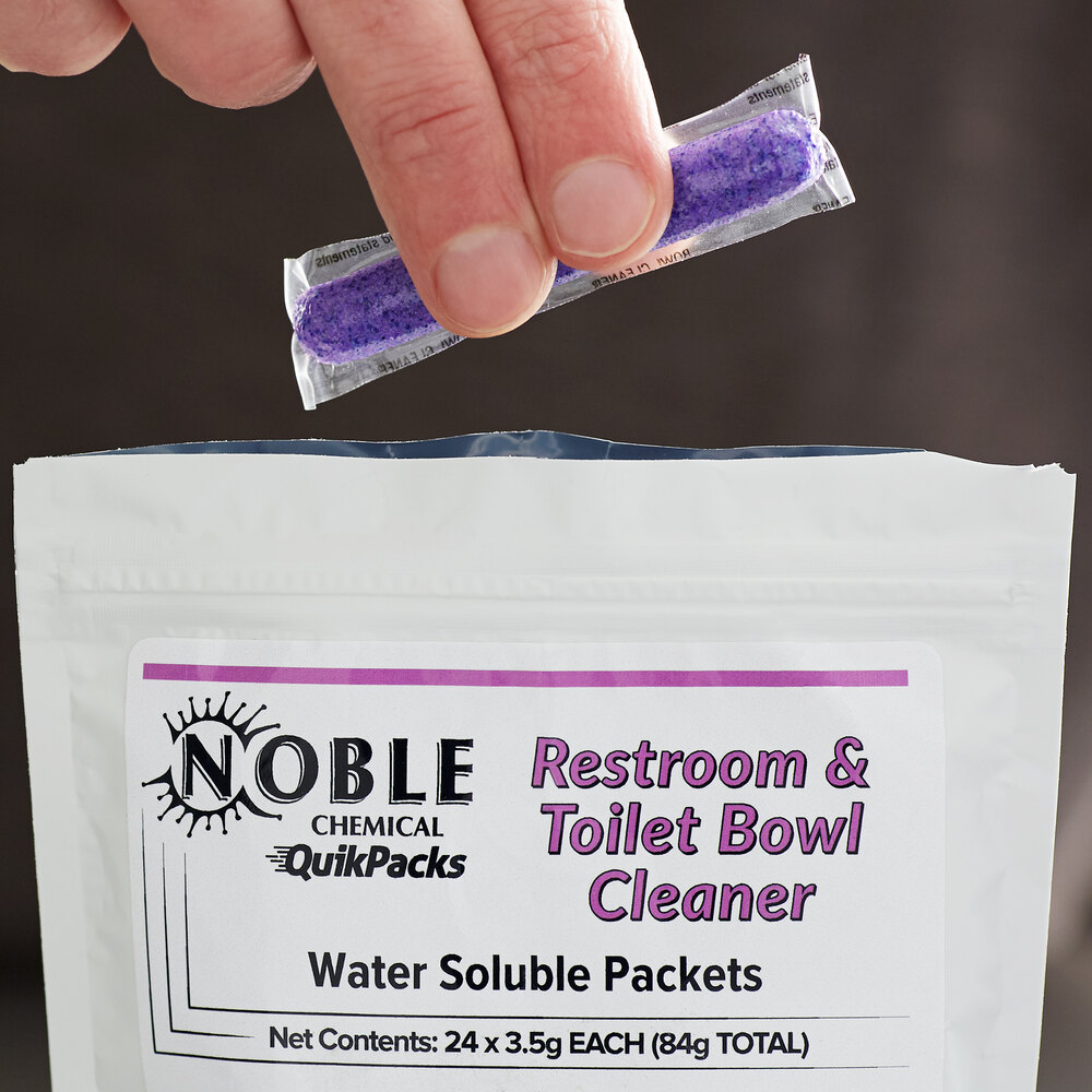 Noble Chemical QuikPacks 1 Qt. Restroom and Toilet Bowl Cleaner Packet Kit