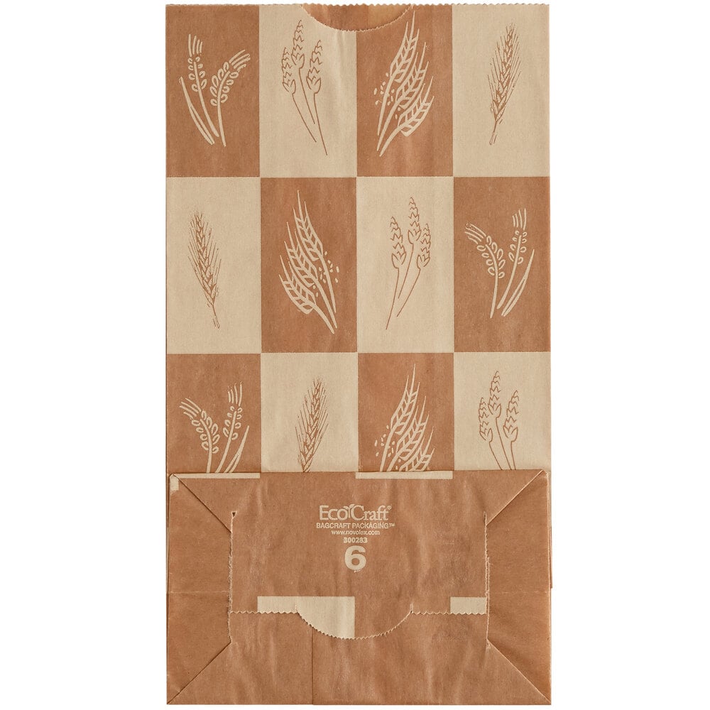 Bagcraft Packaging 300283 6 lb. EcoCraft DublWax® Kraft Bag with